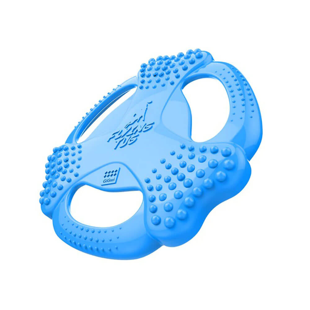 GiGwi TPR Bone Flying Tug Blue