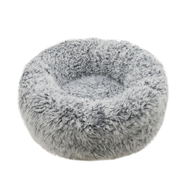 Comfort Calming Round Dog Bed in Grey