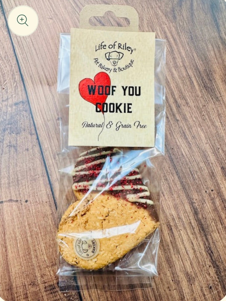 ❤️ Woof You Heart Shaped Dog Cookie 🍪