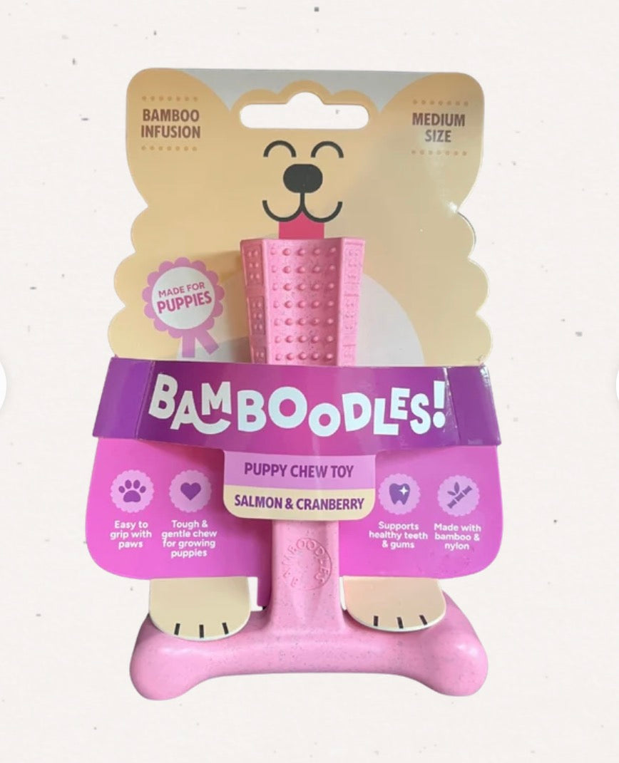 Bamboodles Puppy Toy Salmon and Cranberry