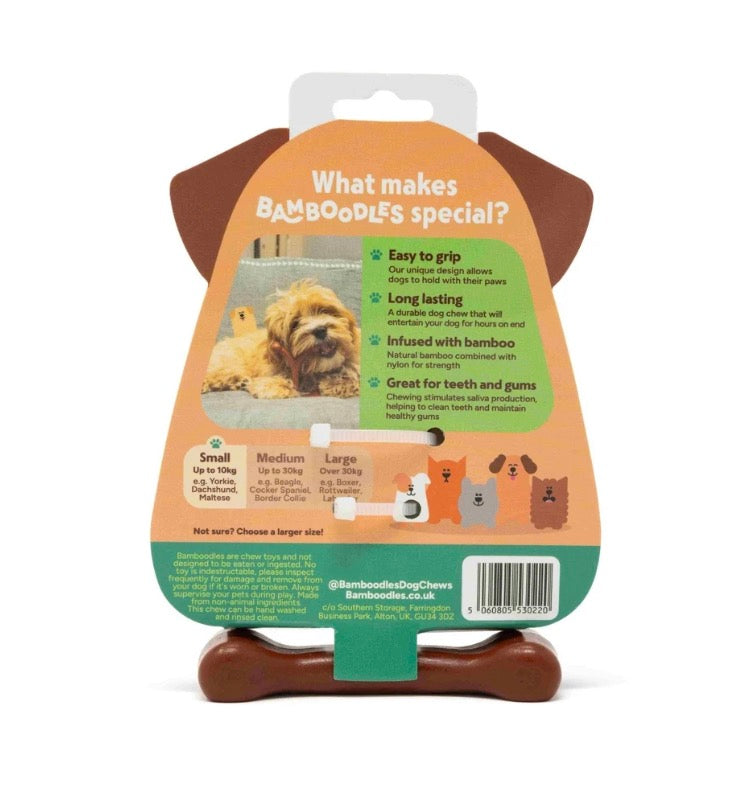 Bamboodles Bacon Y-Bone Chew Toy
