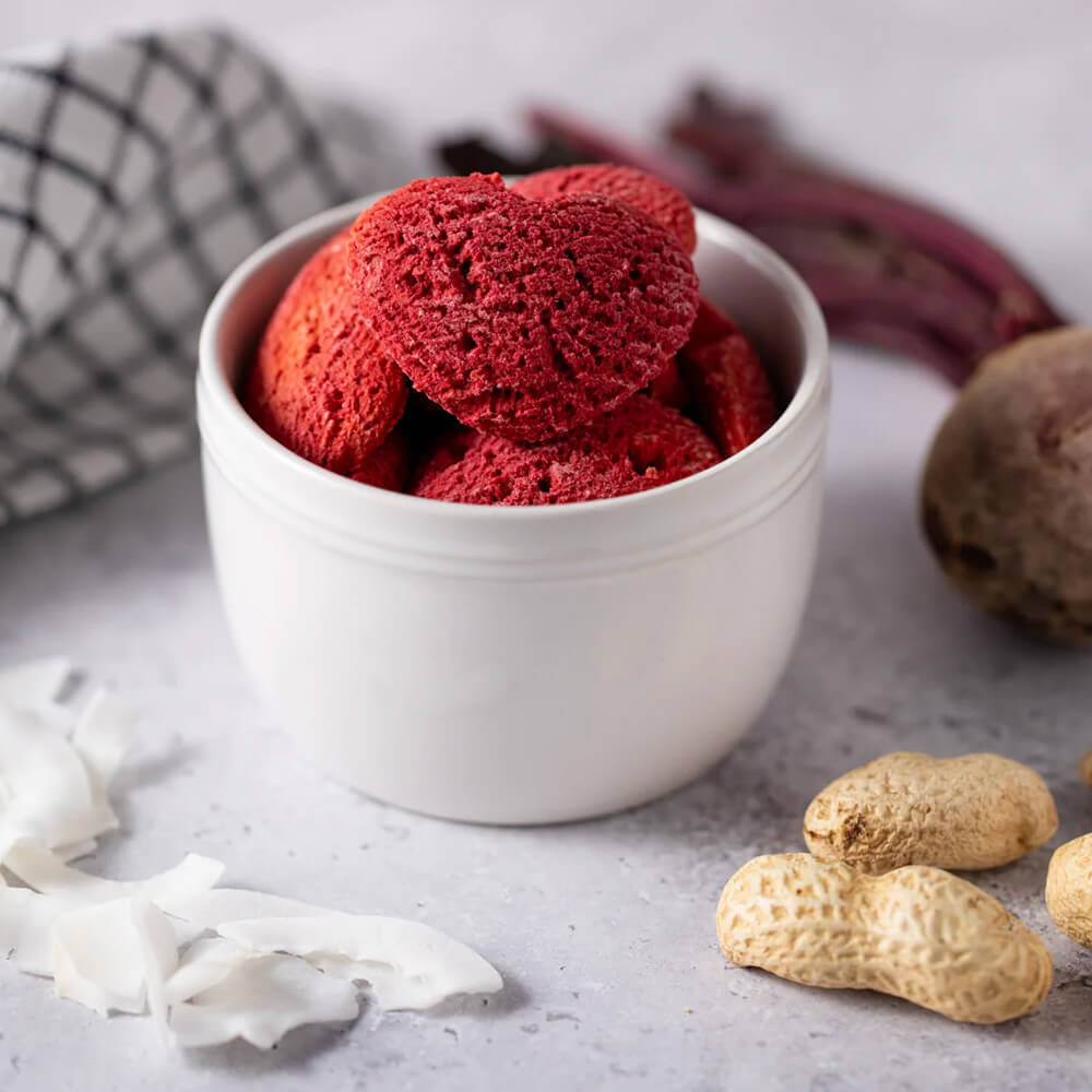 Beetroot Heart Dog Biscuits 💕