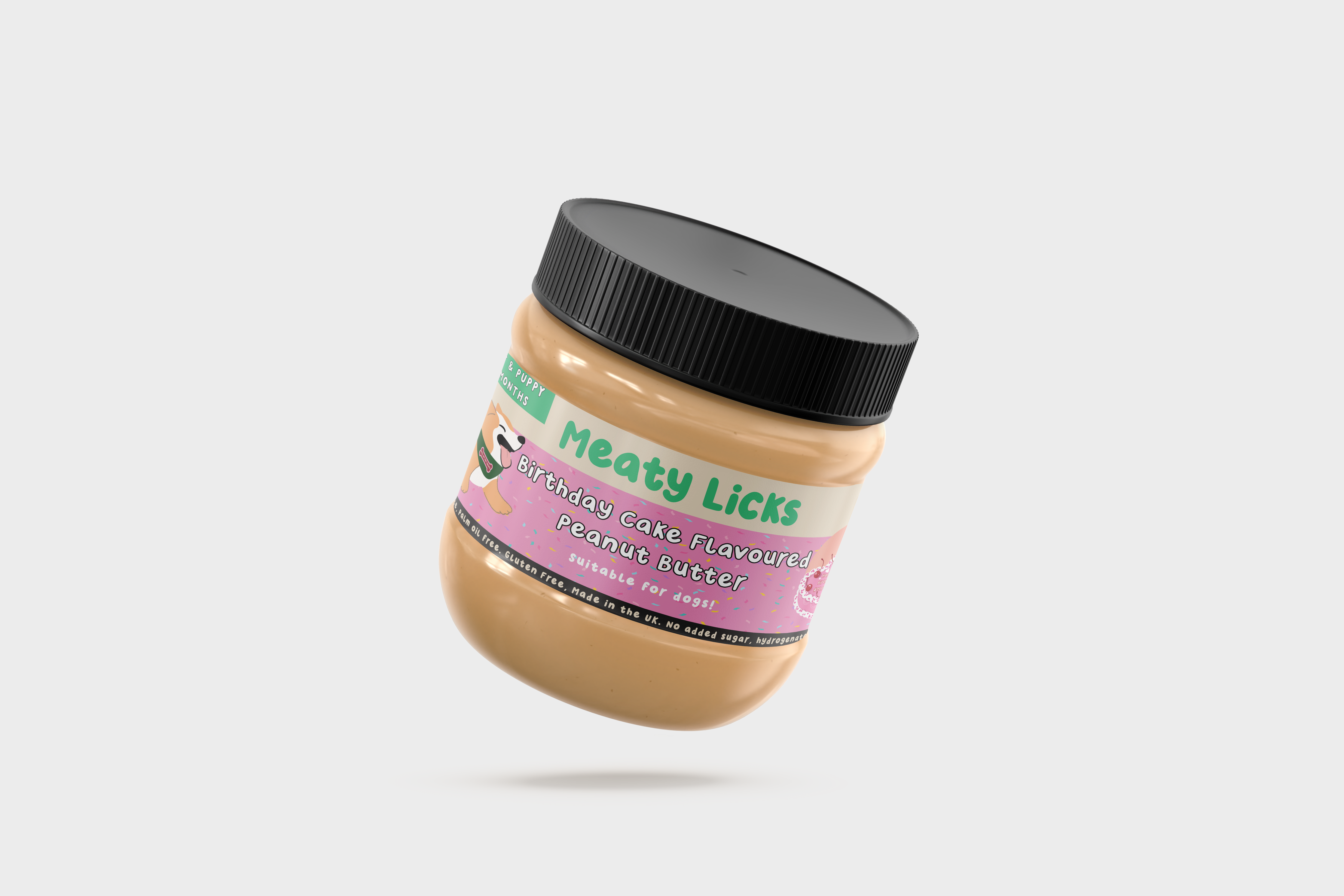 Birthday Cake Flavoured Peanut Butter Jar for dogs 350g