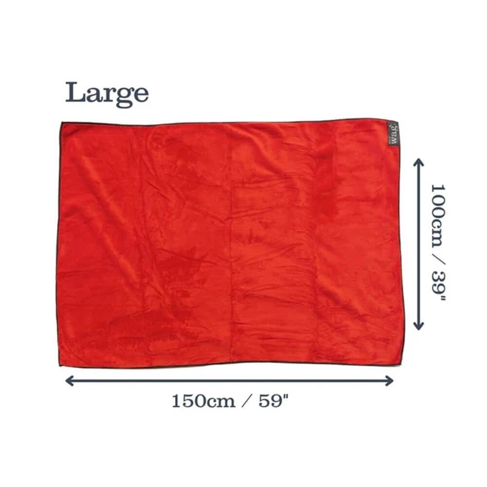 Microfibre Pet Dog Cleaning & Drying Towel - Red