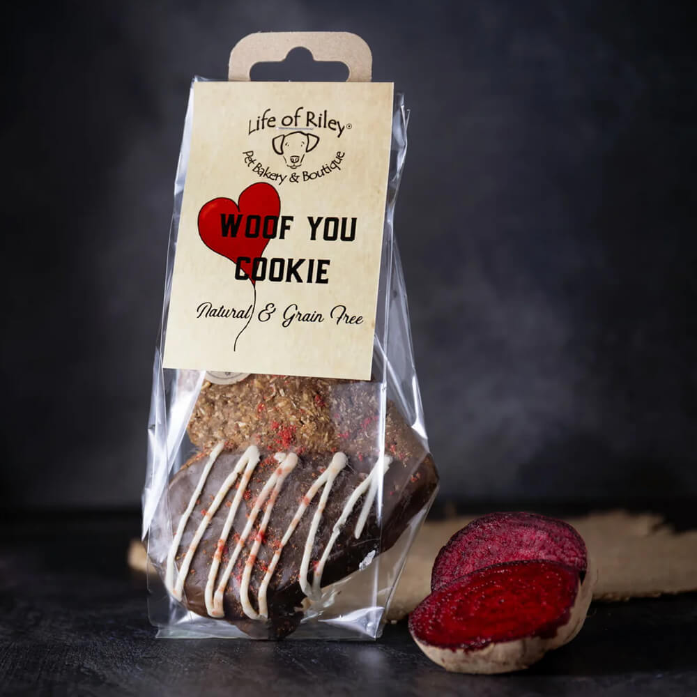 ❤️ Woof You Heart Shaped Dog Cookie 🍪