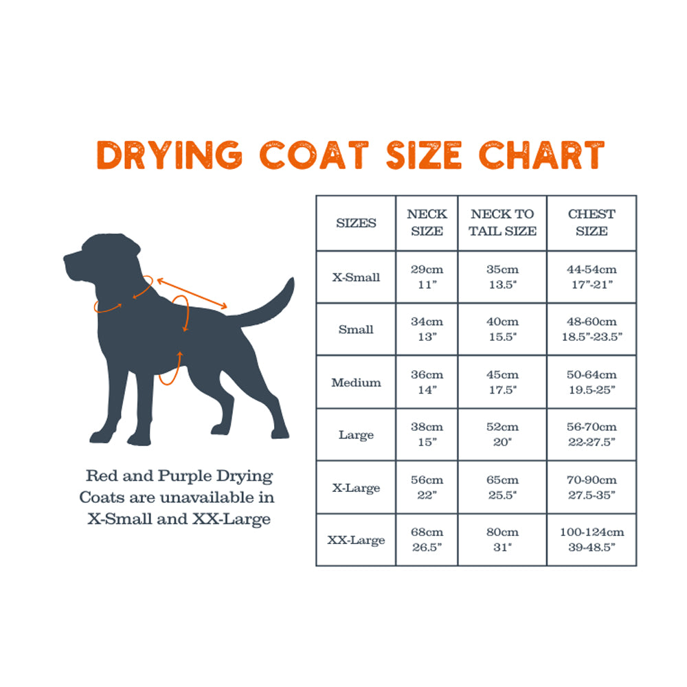 Henry Wag Microfibre Dog Drying Coat - RED