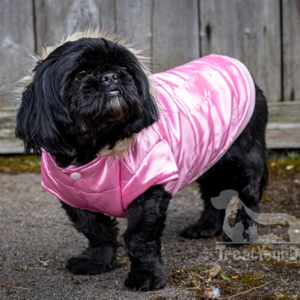 Pink Parka Dog Coat