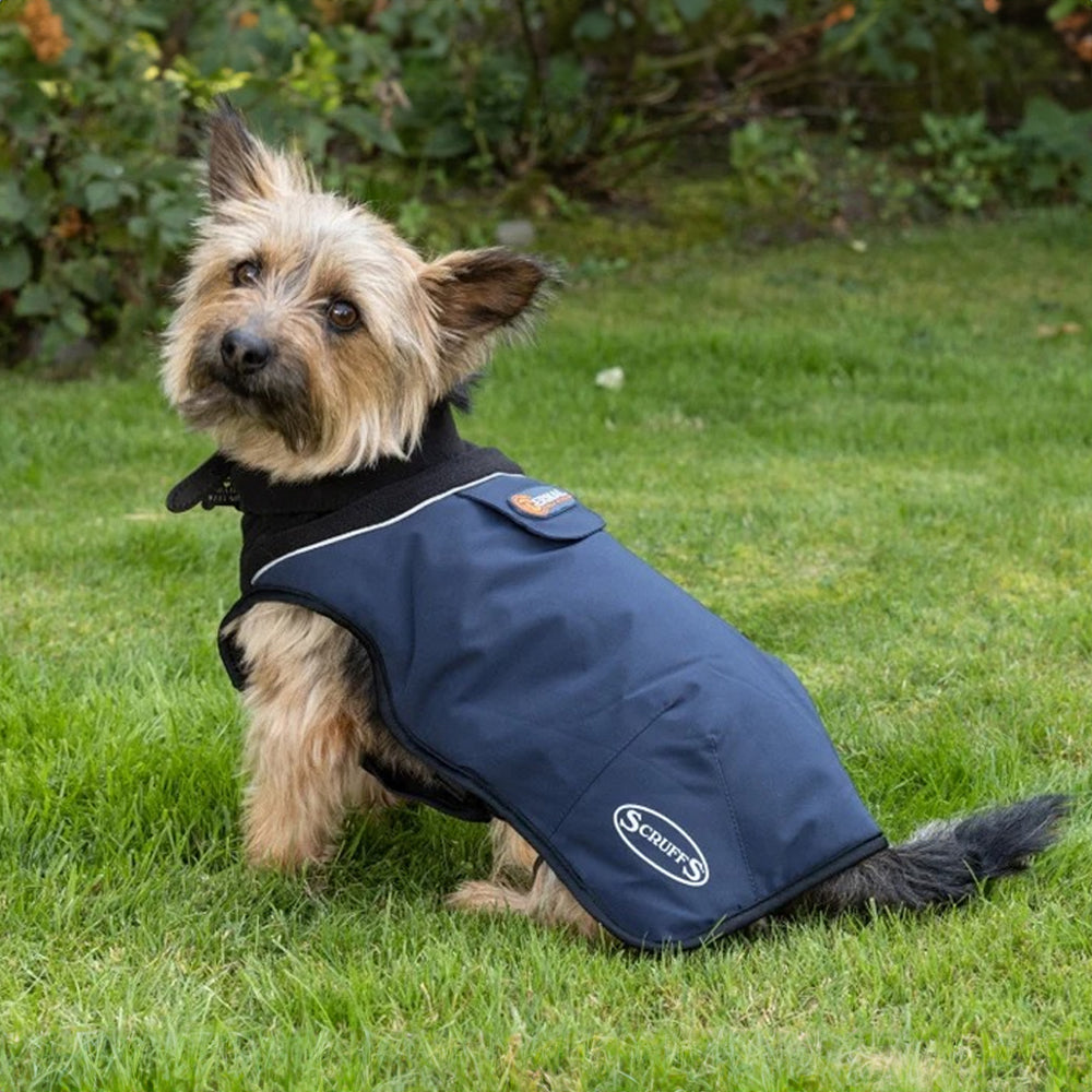 Scruffs Thermal Self Heating Quilted Dog Coat in Navy
