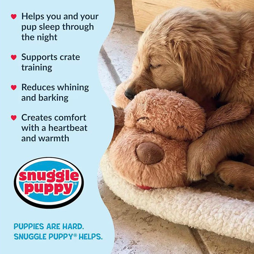 Snuggle Puppy Dog Comforter w/ Heartbeat in Soft Biscuit