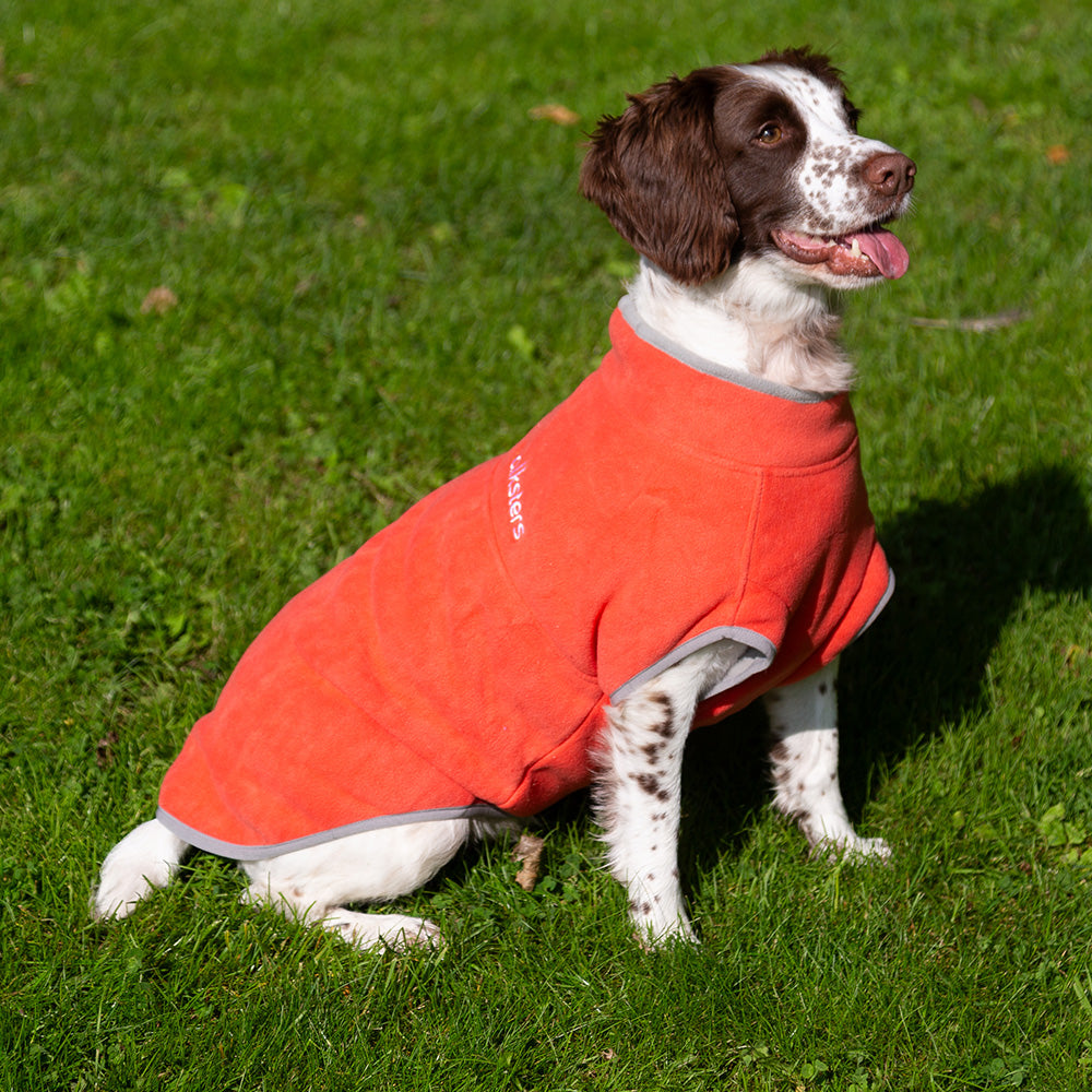 Walksters Dog Fleece Jumper in Soft Orange