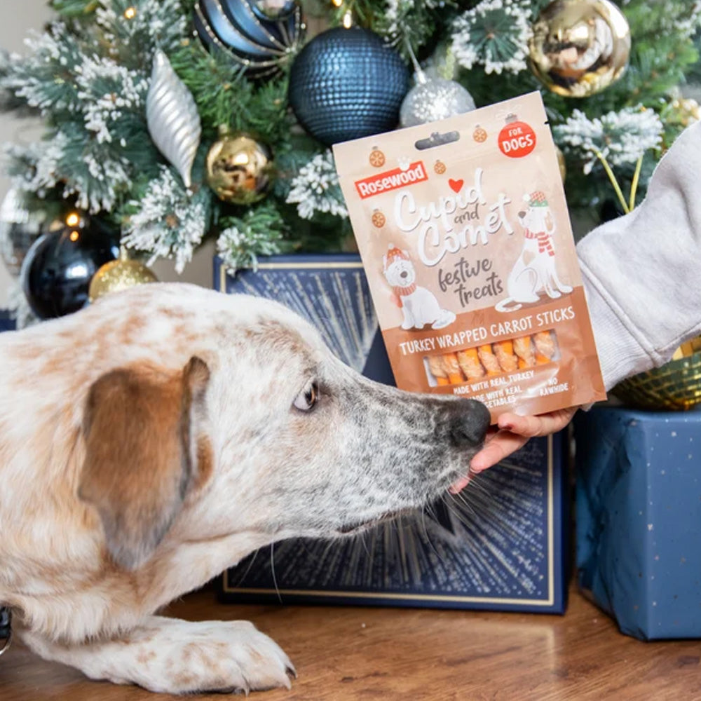 Turkey Wrapped Carrot Sticks Dog Treats 100g