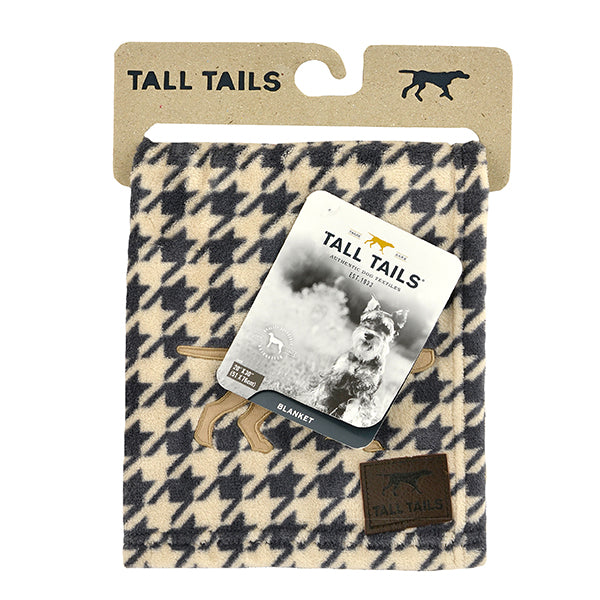 Fleece Dog Blanket in Houndstooth - Tall Tails