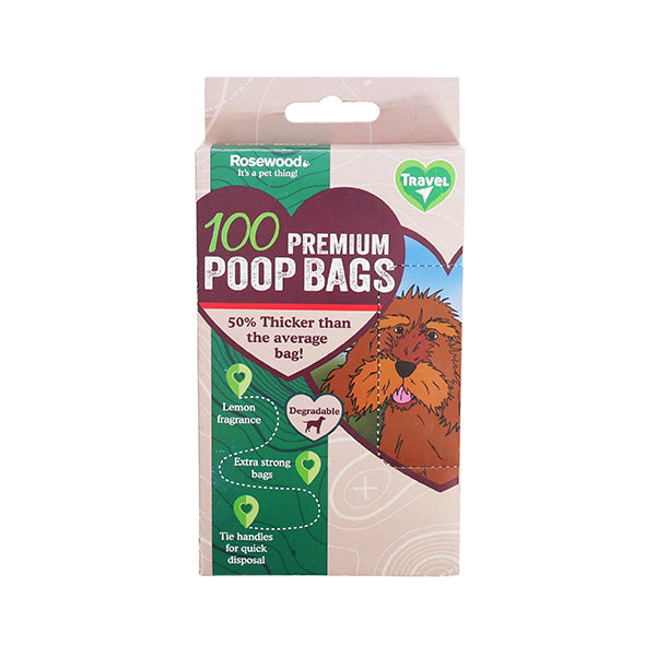 100 Premium Degradable Dog Poop Bags