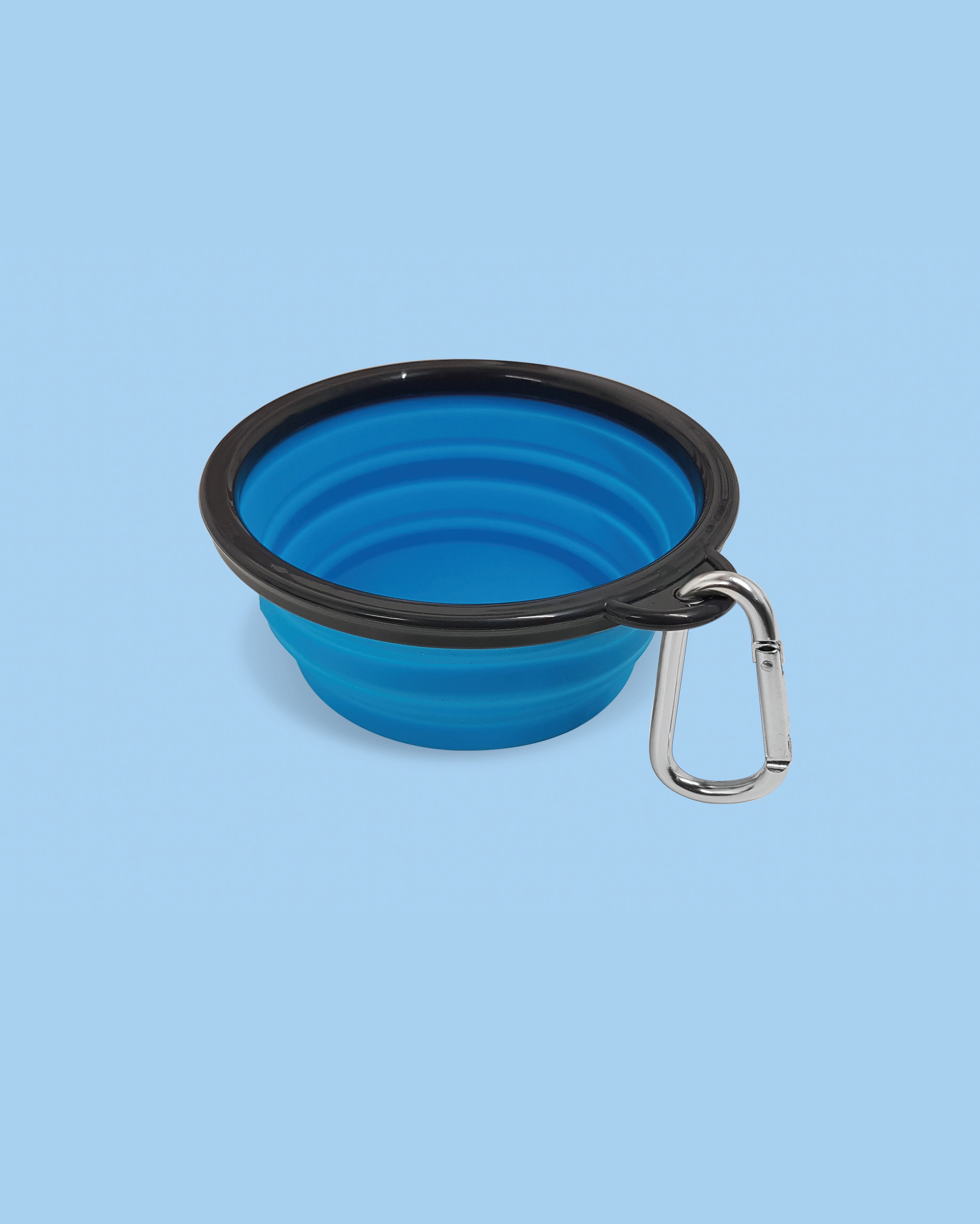 Dog Travel Bowl with clip - Blue