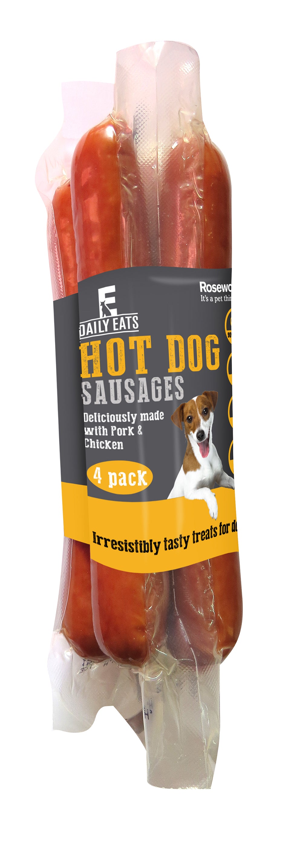 Hot Dog Sausages for Dogs 4 pack