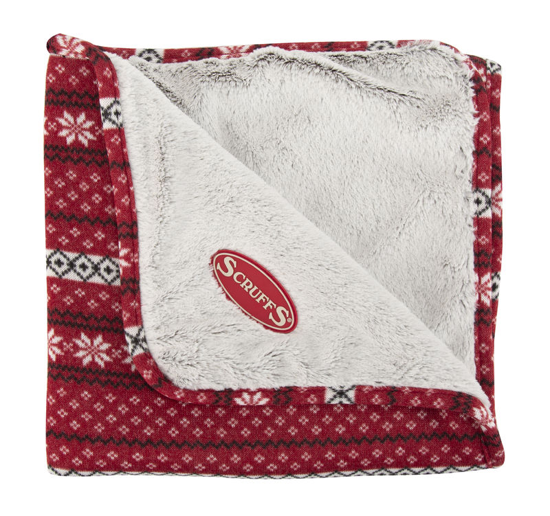 Scruffs Santa Paws Blanket & Reindeer Gift Set in Red