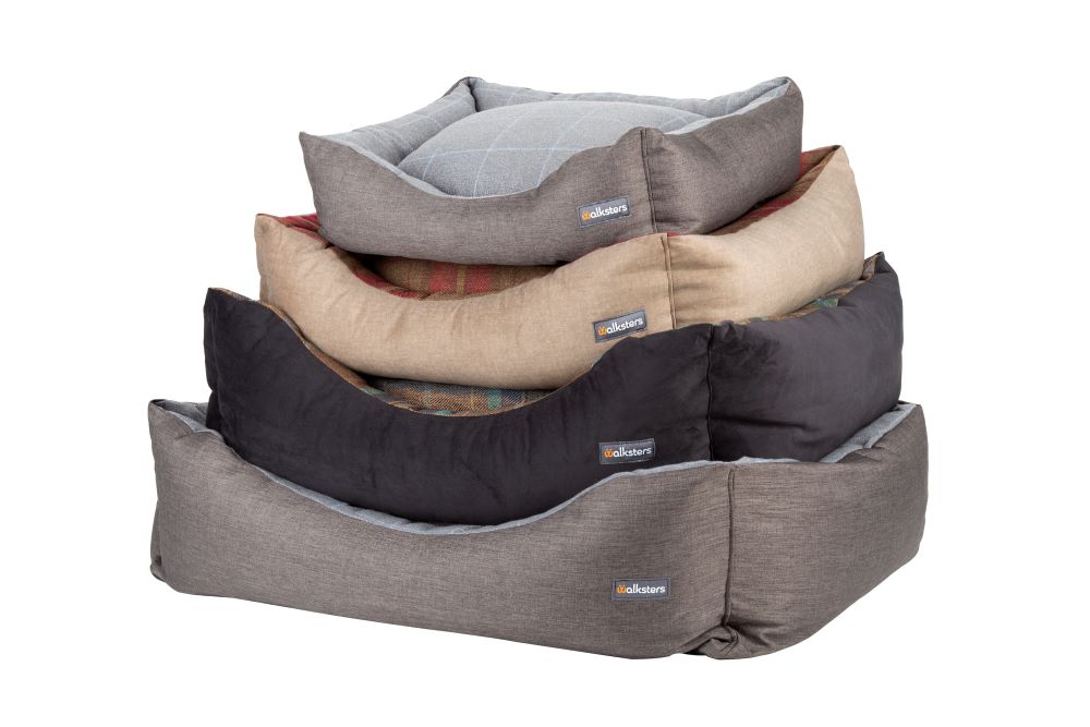 Walksters Buckingham Luxury Dog Bed in Dark Grey