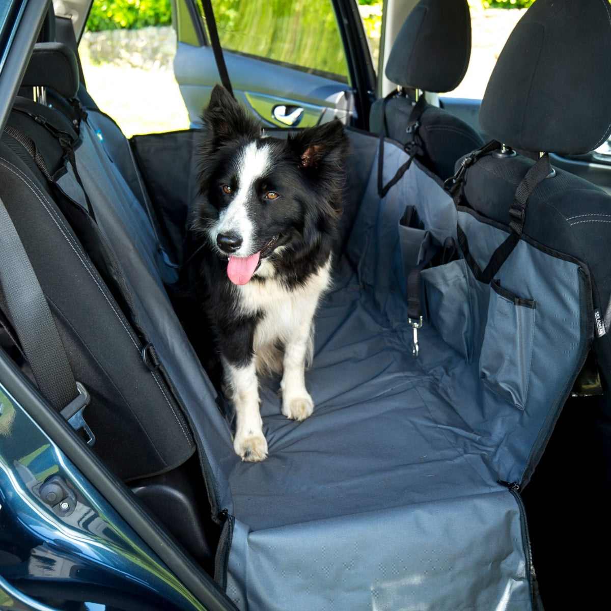 Car Seat Protector & Hammock with pockets for Dogs