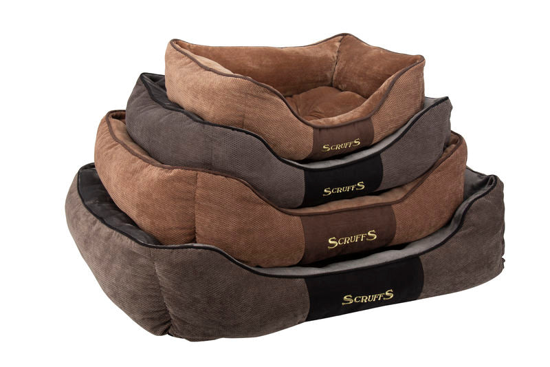 Chester Box Dog Bed in Brown