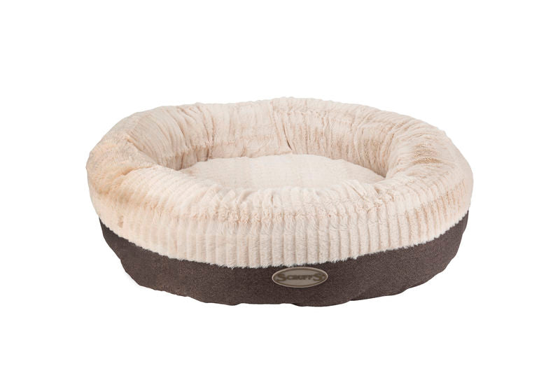 Ellen Soft Donut Dog Bed in Grey