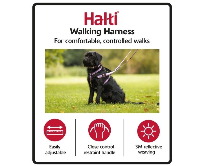 Halti Walking Harness for Dogs in Black/Grey