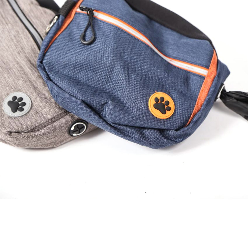 Dog Walking Bag in Navy Blue
