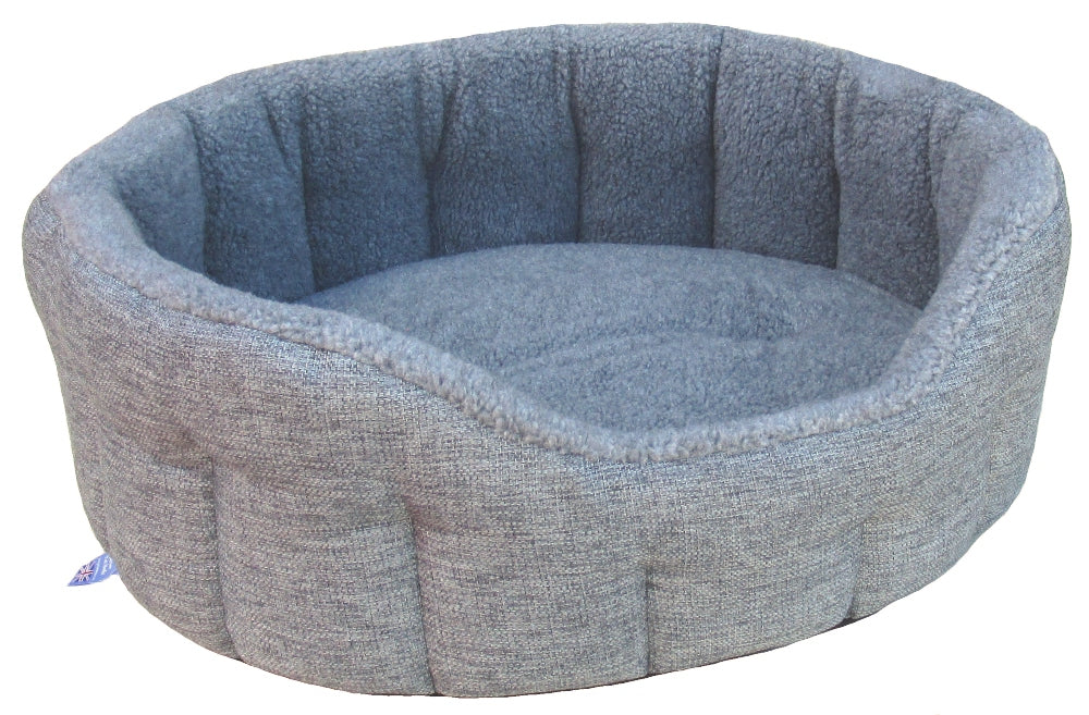 Walksters Highland Fleece Lined Dog Bed in Grey