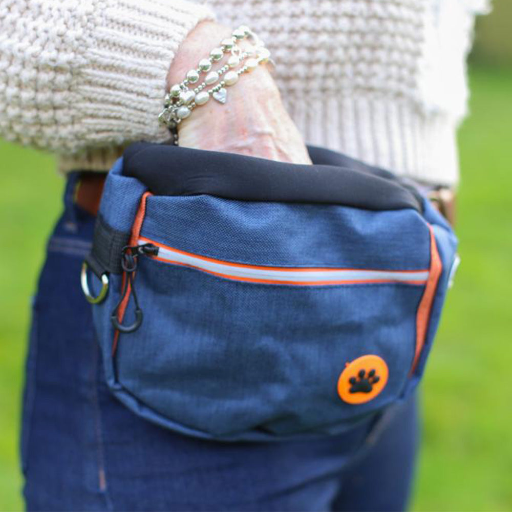 Dog Walking Bag in Navy Blue