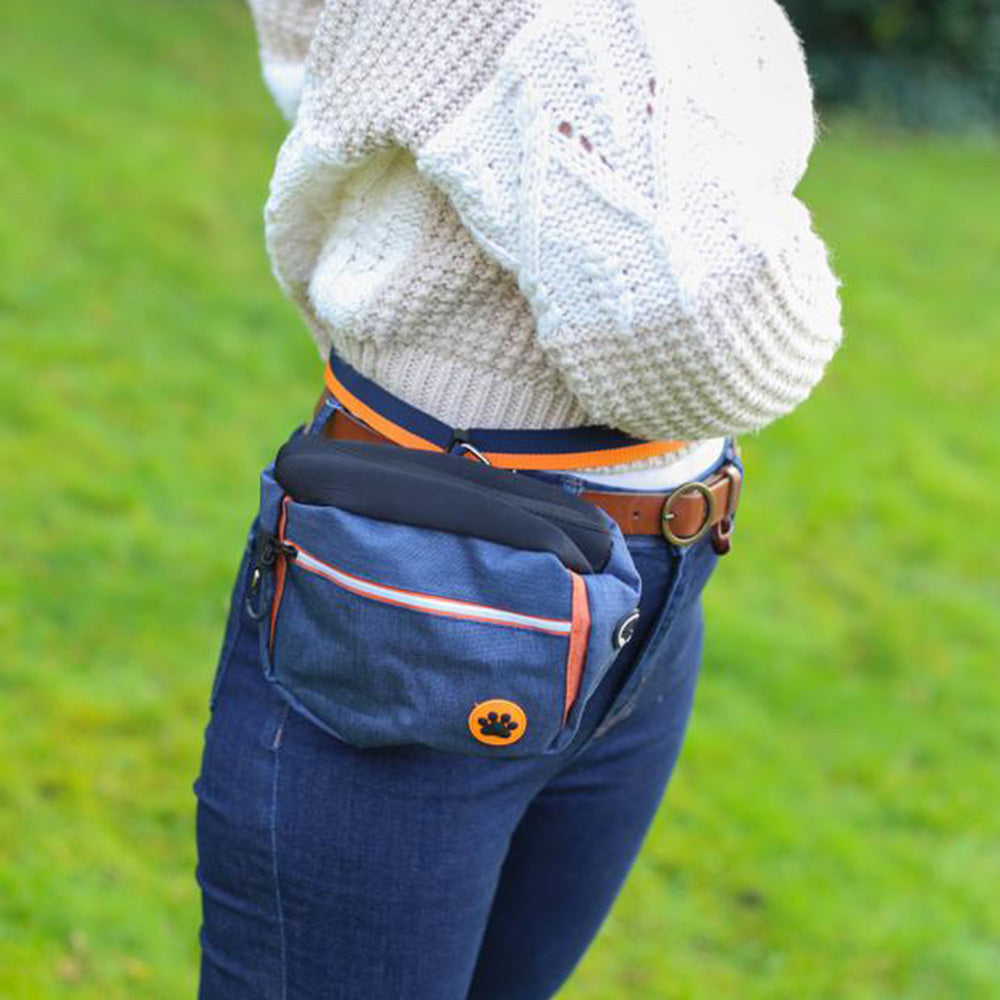Dog Walking Bag in Navy Blue