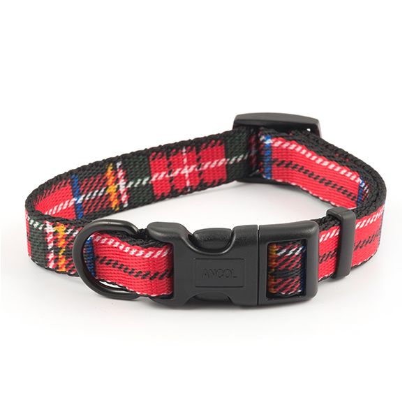 Tartan Adjustable Dog Collar