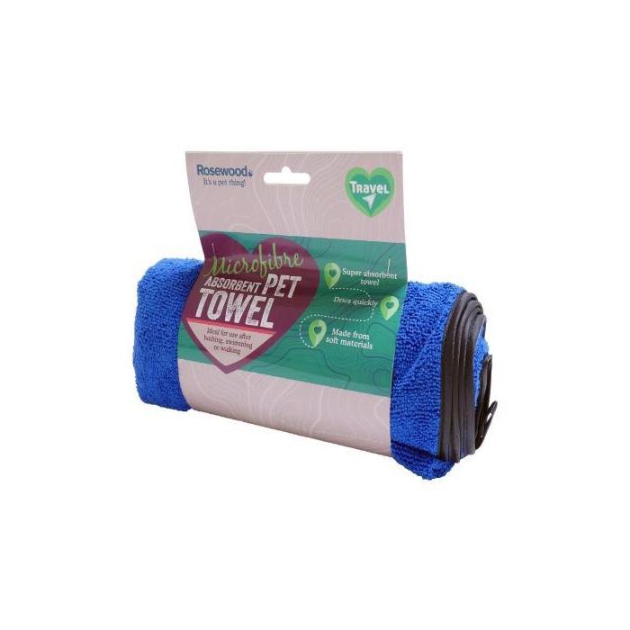 Blue Microfibre Pet Dog Towel