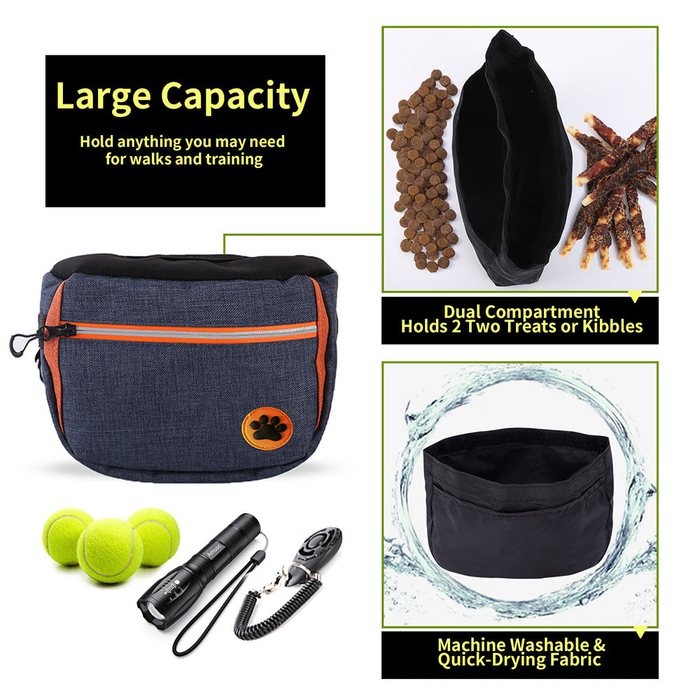 Dog Walking Bag in Navy Blue