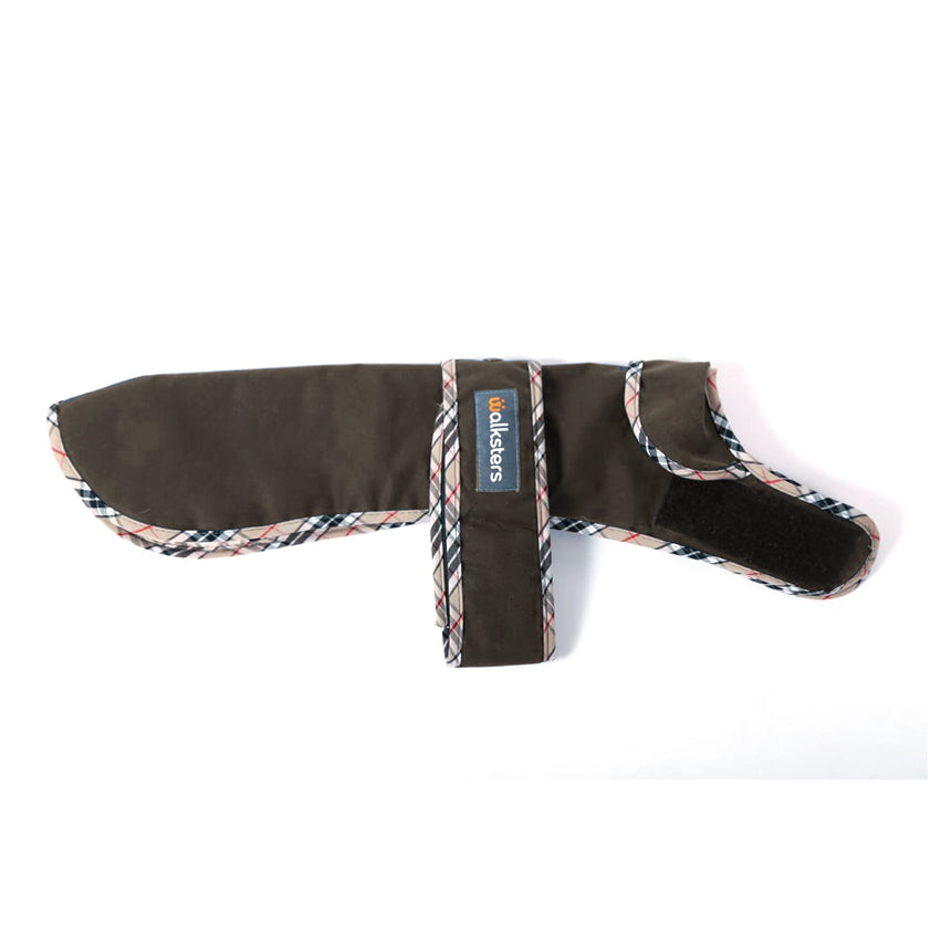 Walksters Dachshund Premium Wax Coat in Khaki
