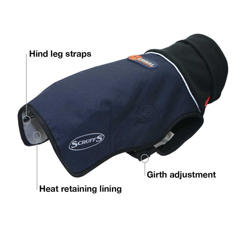 Scruffs Thermal Self Heating Quilted Dog Coat in Grey
