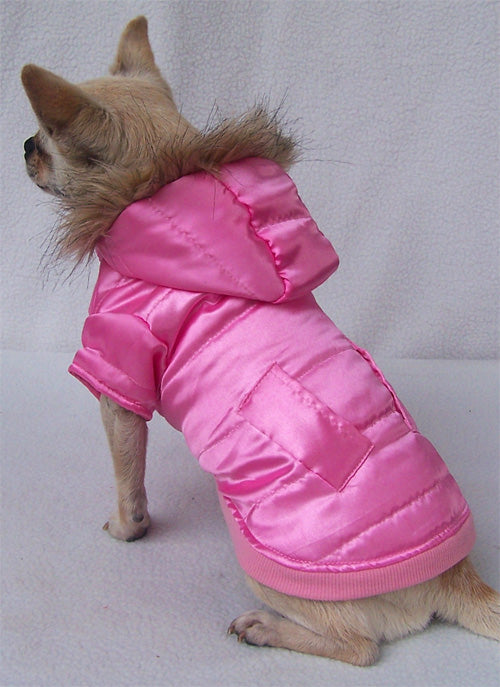 Pink Parka Dog Coat