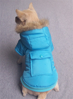 Blue Parka Dog Coat