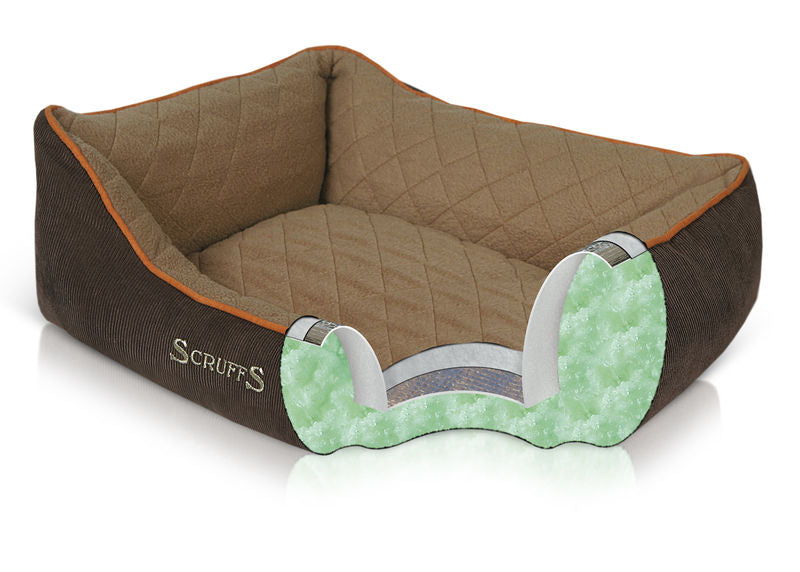 Thermal Self Heating Dog Bed in Brown