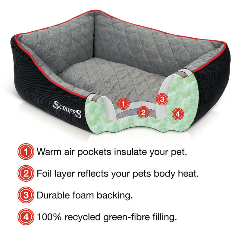 Thermal Self Heating Dog Bed in Brown