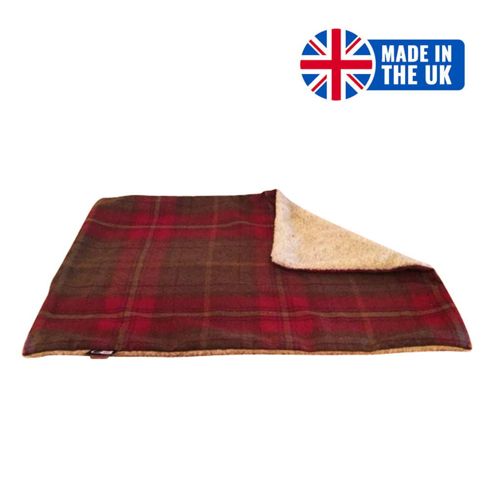 Walksters Monmouth Check & Sherpa Fleece Dog Blanket